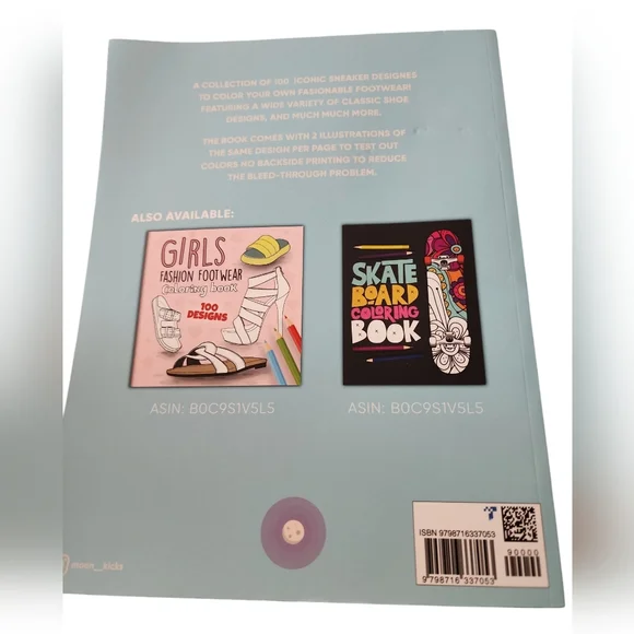 100 Sneaker Coloring Book: A Coloring Book for Adults and Kids - Picture 2 of 2